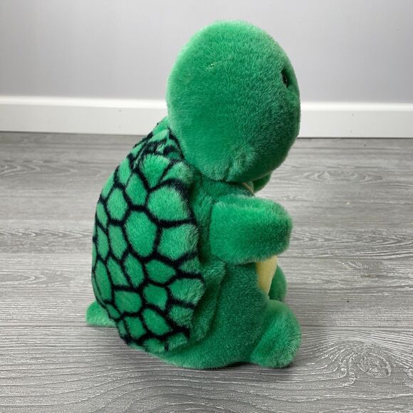 Vintage Mary Meyer Turtle Tortoise 10in Plush Green Yellow Stuffed Animal Rare - Picture 4 of 11